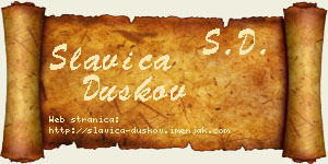 Slavica Duškov vizit kartica